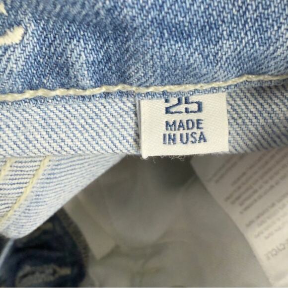 Daily Blue By AG Hype Straight Leg Jeans High Rise Distressed Dust Size 25 NEW - Picture 10 of 15